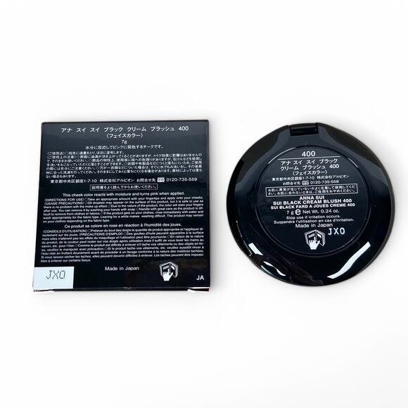 Anna Sui Black Cream Blush Magical Black to Blooming Rose Japan NIB - Picture 12 of 12